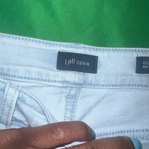 J.Jill Denim High Rise Full Leg Light Blue Women's Stretch Jeans size 10 - Picture 9 of 11